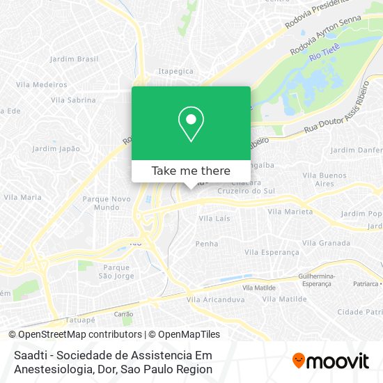 Saadti - Sociedade de Assistencia Em Anestesiologia, Dor map