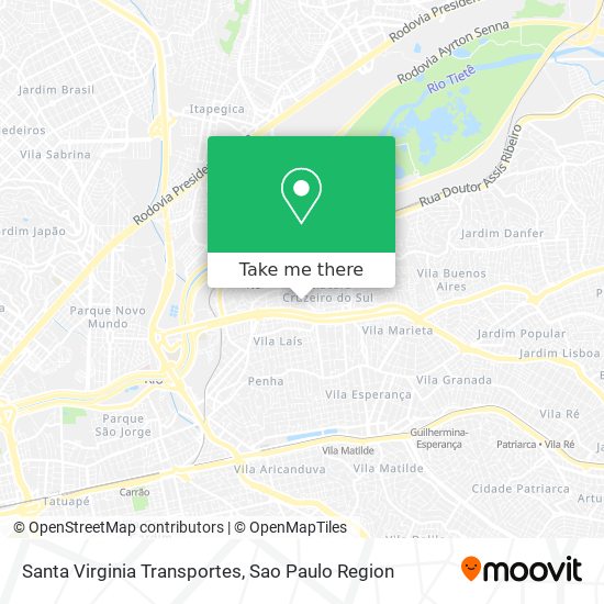 Mapa Santa Virginia Transportes