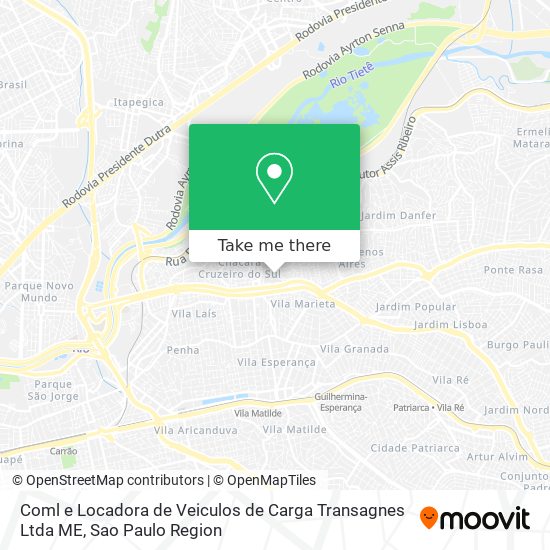 Coml e Locadora de Veiculos de Carga Transagnes Ltda ME map