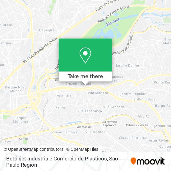 Bettinjet Industria e Comercio de Plasticos map
