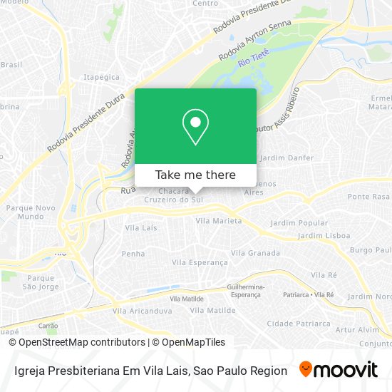 Igreja Presbiteriana Em Vila Lais map