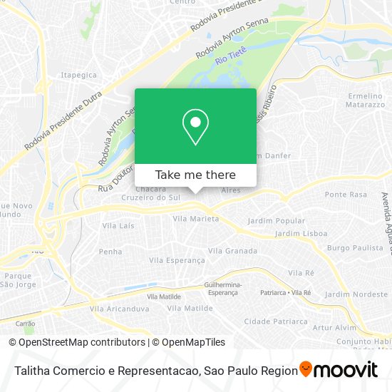 Talitha Comercio e Representacao map