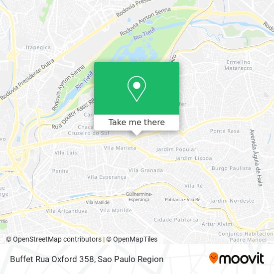 Buffet Rua Oxford 358 map