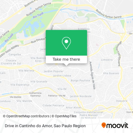 Drive in Cantinho do Amor map