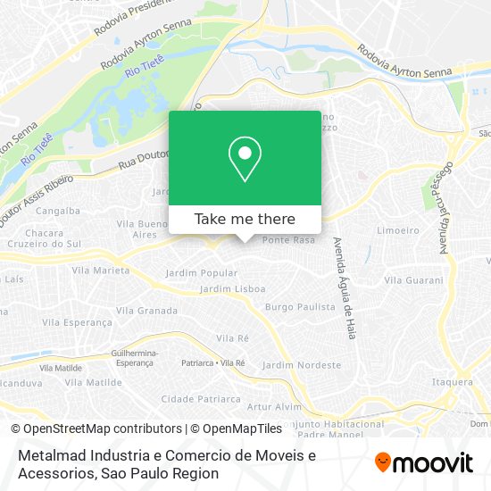 Mapa Metalmad Industria e Comercio de Moveis e Acessorios