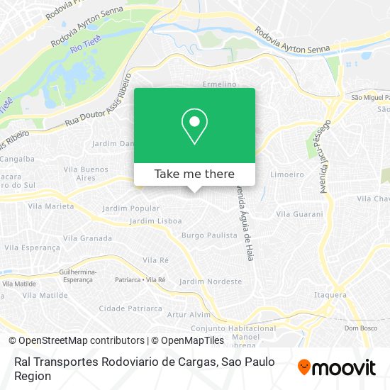 Ral Transportes Rodoviario de Cargas map