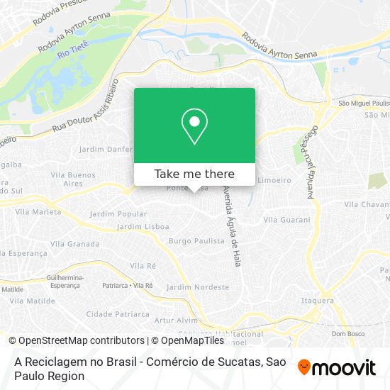 A Reciclagem no Brasil - Comércio de Sucatas map