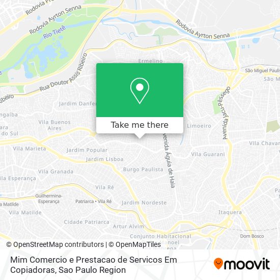 Mim Comercio e Prestacao de Servicos Em Copiadoras map