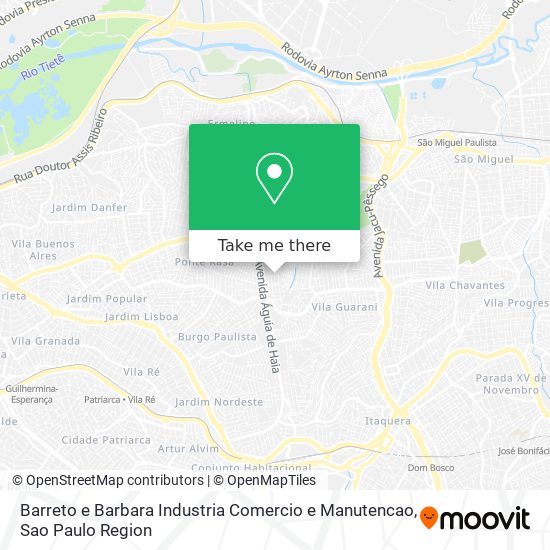 Barreto e Barbara Industria Comercio e Manutencao map