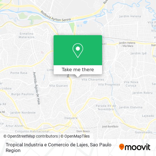 Mapa Tropical Industria e Comercio de Lajes