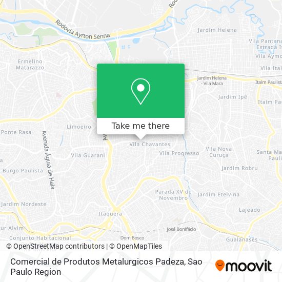 Comercial de Produtos Metalurgicos Padeza map