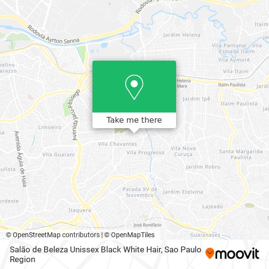 Salão de Beleza Unissex Black White Hair map