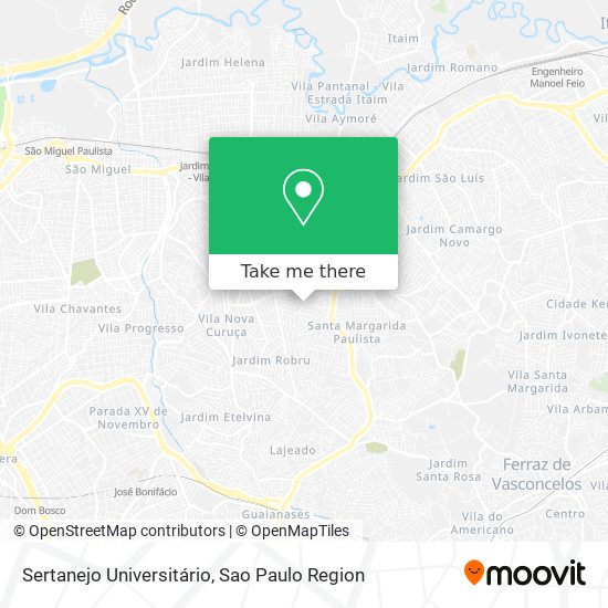 Sertanejo Universitário map