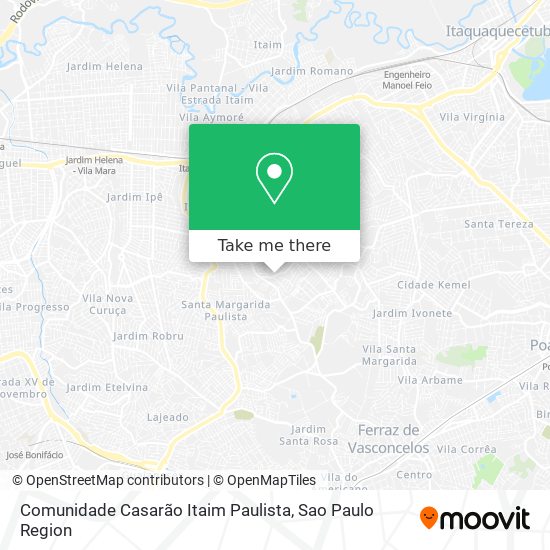 Comunidade Casarão Itaim Paulista map