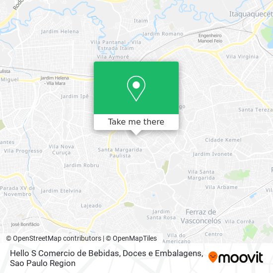 Mapa Hello S Comercio de Bebidas, Doces e Embalagens