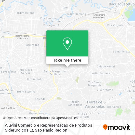 Mapa Aluvini Comercio e Representacao de Produtos Siderurgicos Lt