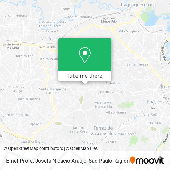 Emef Profa. Joséfa Nicacio Araújo map