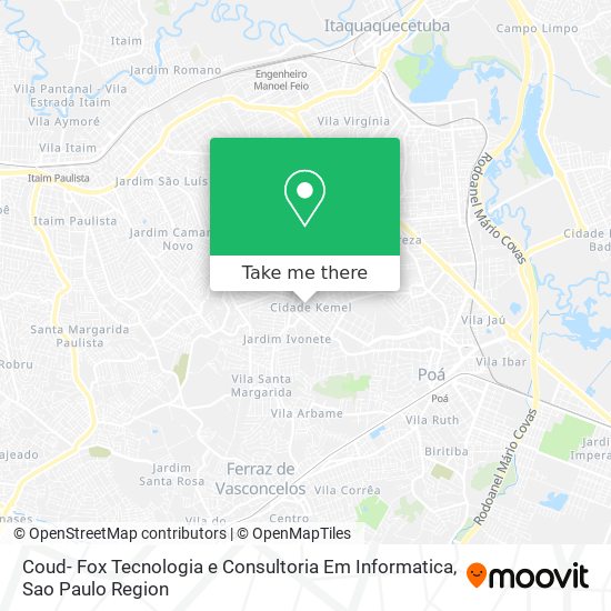 Mapa Coud- Fox Tecnologia e Consultoria Em Informatica