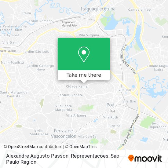 Alexandre Augusto Passoni Representacoes map
