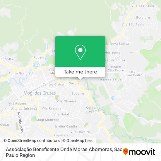 Associação Beneficente Onde Moras Abomoras map