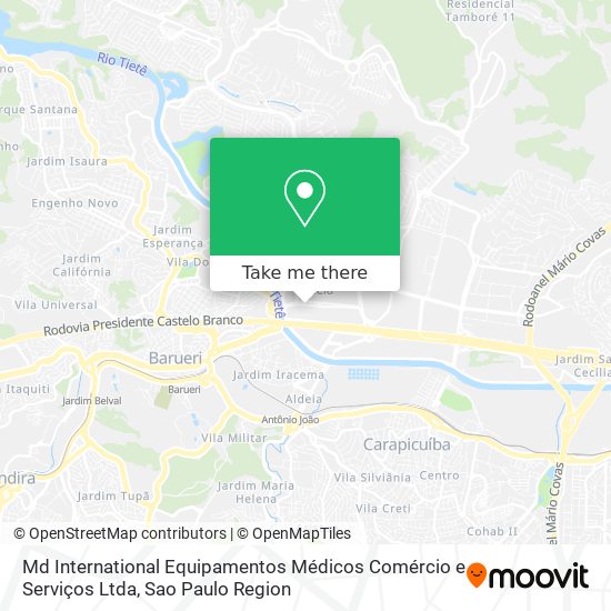 Md International Equipamentos Médicos Comércio e Serviços Ltda map