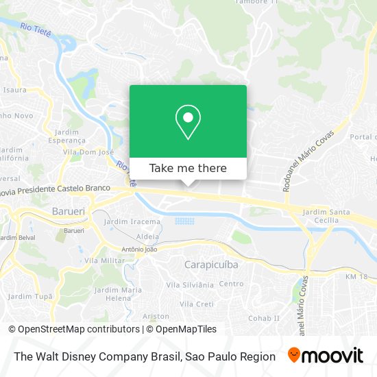 The Walt Disney Company Brasil map