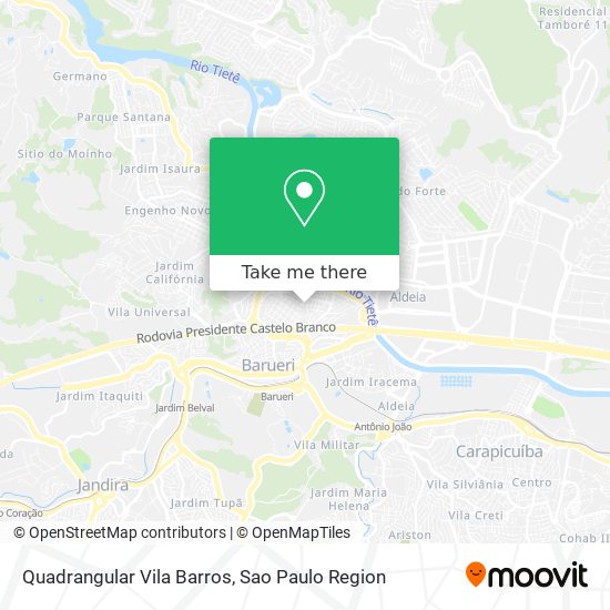 Quadrangular Vila Barros map