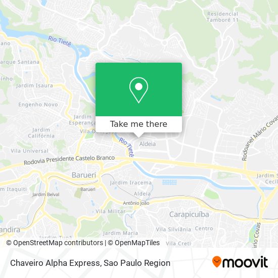 Chaveiro Alpha Express map