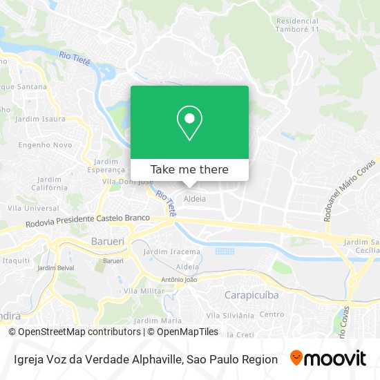 Mapa Igreja Voz da Verdade Alphaville