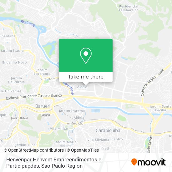 Mapa Henvenpar Henvent Empreendimentos e Participações