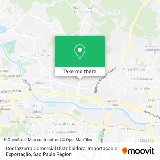 Costazzurra Comercial Distribuidora, Importação e Exportação map