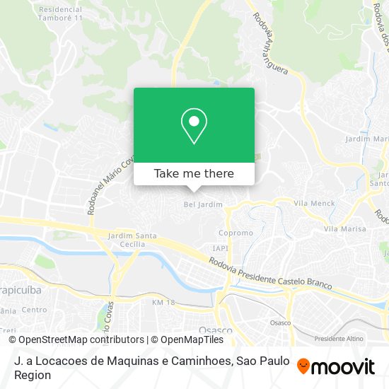 J. a Locacoes de Maquinas e Caminhoes map