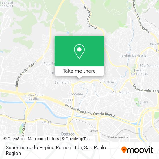 Mapa Supermercado Pepino Romeu Ltda