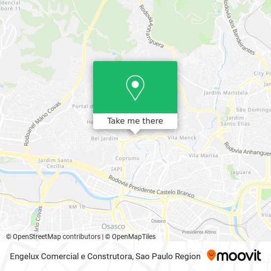 Mapa Engelux Comercial e Construtora