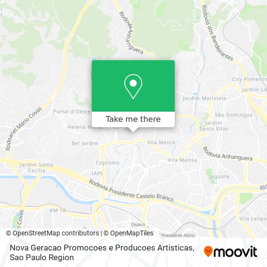 Nova Geracao Promocoes e Producoes Artisticas map