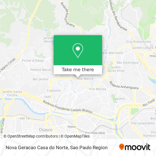 Nova Geracao Casa do Norte map