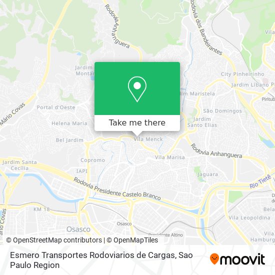 Esmero Transportes Rodoviarios de Cargas map