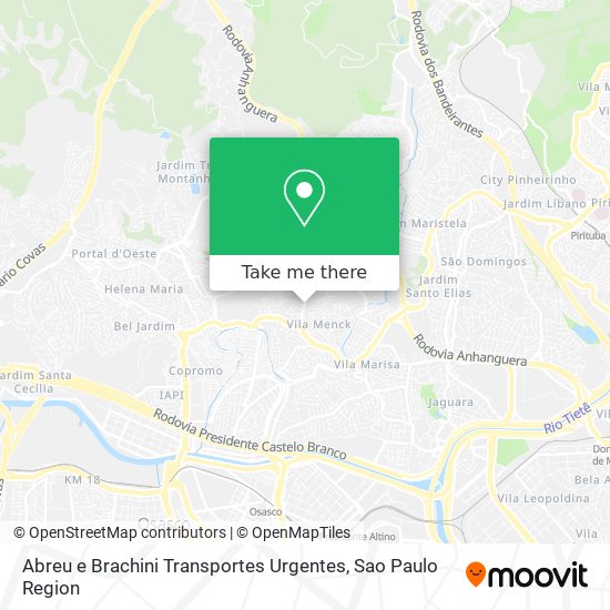 Mapa Abreu e Brachini Transportes Urgentes