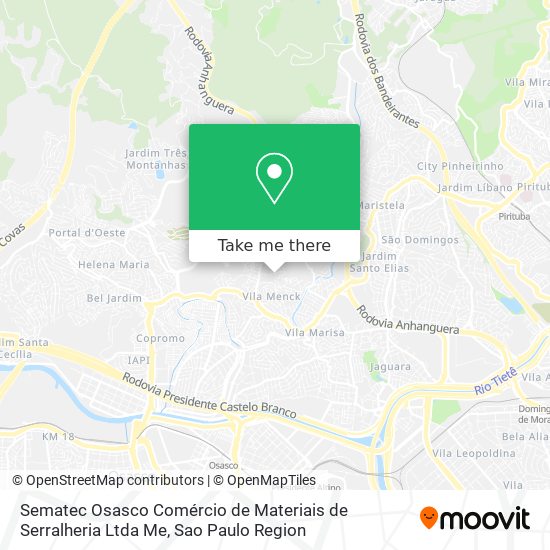 Sematec Osasco Comércio de Materiais de Serralheria Ltda Me map