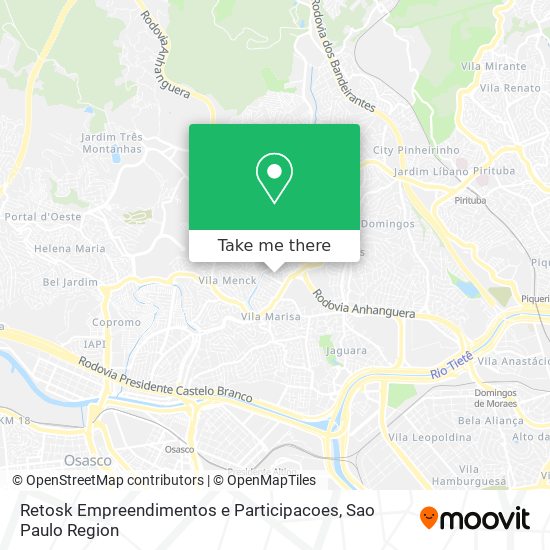 Mapa Retosk Empreendimentos e Participacoes