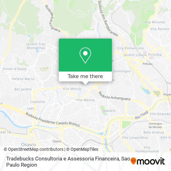 Mapa Tradebucks Consultoria e Assessoria Financeira