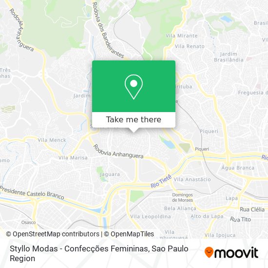 Mapa Styllo Modas - Confecções Femininas