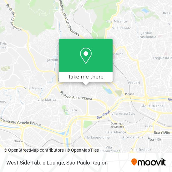 West Side Tab. e Lounge map