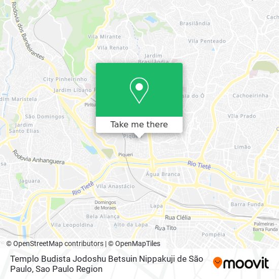 Templo Budista Jodoshu Betsuin Nippakuji de São Paulo map