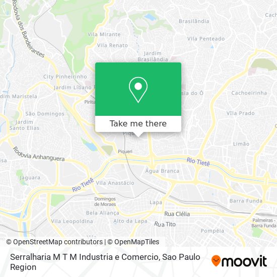 Mapa Serralharia M T M Industria e Comercio