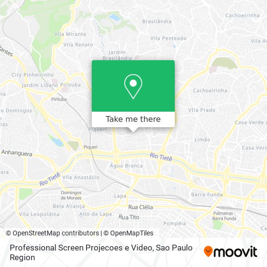 Mapa Professional Screen Projecoes e Video