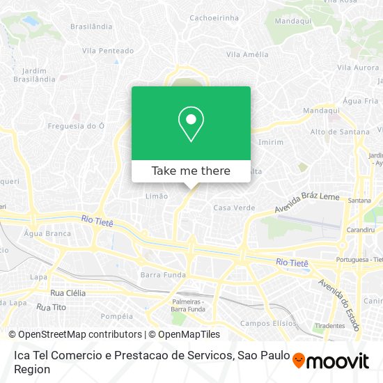 Mapa Ica Tel Comercio e Prestacao de Servicos
