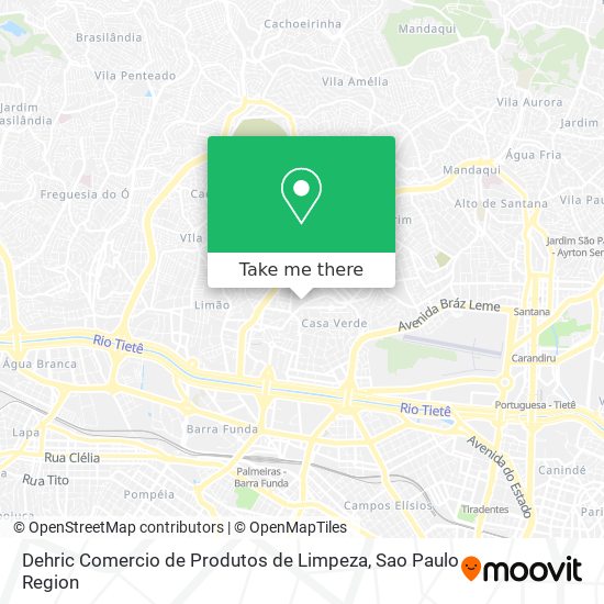 Mapa Dehric Comercio de Produtos de Limpeza