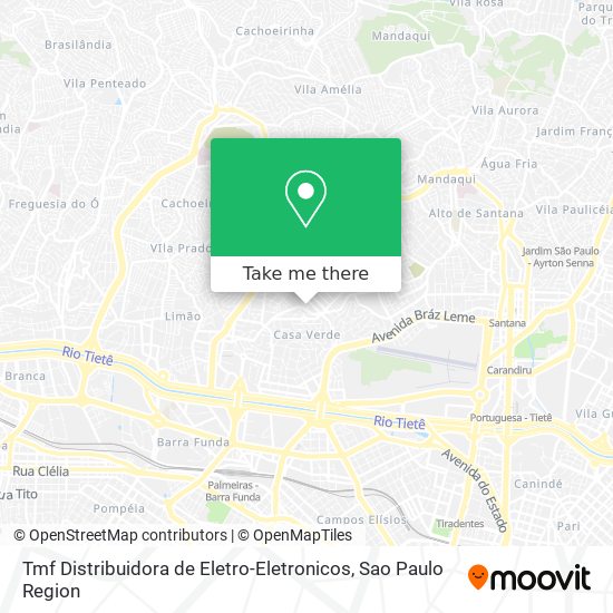 Tmf Distribuidora de Eletro-Eletronicos map