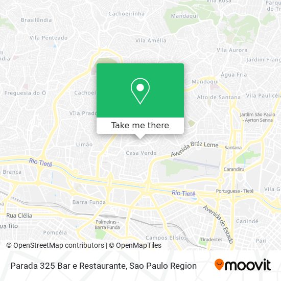 Mapa Parada 325 Bar e Restaurante